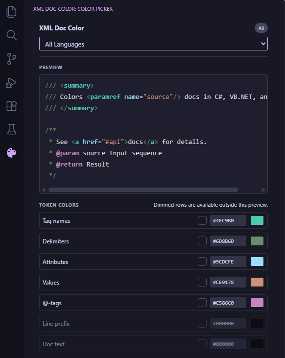 XML Doc Color